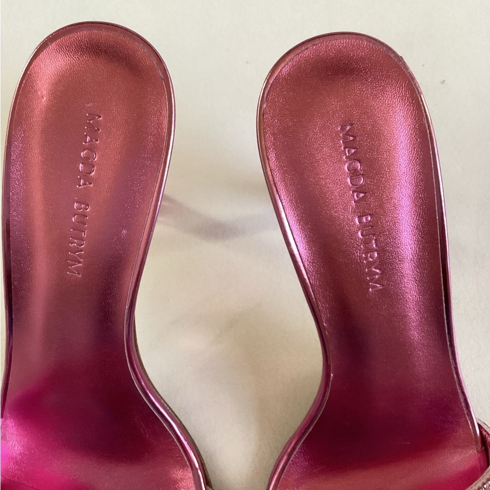 Magda Butrym Elegant Pink Heeled Mules NWOB SZ 6/36 - Picture 9 of 14